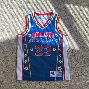 Champion Blue Harlem Globetrotters #23 Jersey with Red & White Accents